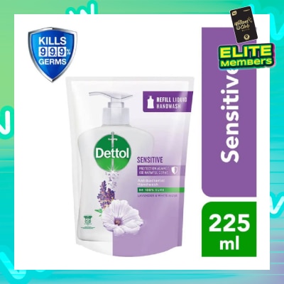DETTOL Anti-Bacterial Liquid Hand Wash Refill Sensitive (Kills 99.9% Germs) 225ml
