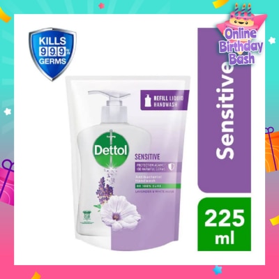 DETTOL Anti-Bacterial Liquid Hand Wash Refill Sensitive (Kills 99.9% Germs) 225ml