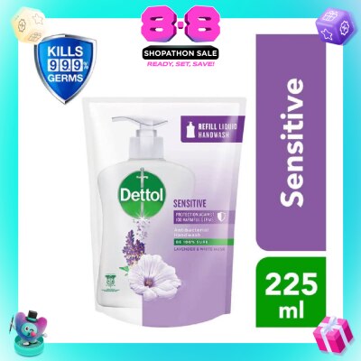 DETTOL - Anti-Bacterial Liquid Hand Wash Refill Sensitive (Kills 99.9% Germs) 225ml