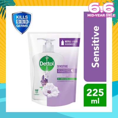 DETTOL Anti-Bacterial Liquid Hand Wash Refill Sensitive (Kills 99.9% Germs) 225ml
