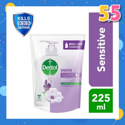 DETTOL Anti-Bacterial Liquid Hand Wash Refill Sensitive (Kills 99.9% Germs) 225ml