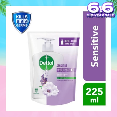DETTOL Anti-Bacterial Liquid Hand Wash Refill Sensitive (Kills 99.9% Germs) 225ml