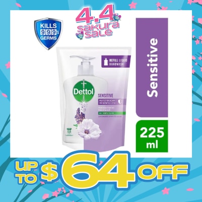 DETTOL - Anti-Bacterial Liquid Hand Wash Refill Sensitive (Kills 99.9% Germs) 225ml