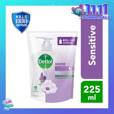DETTOL Anti-Bacterial Liquid Hand Wash Refill Sensitive (Kills 99.9% Germs) 225ml
