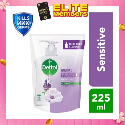 DETTOL Anti-Bacterial Liquid Hand Wash Refill Sensitive (Kills 99.9% Germs) 225ml