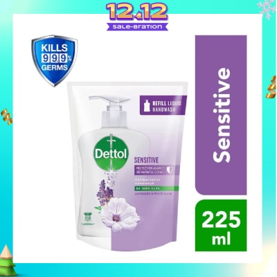 DETTOL Anti-Bacterial Liquid Hand Wash Refill Sensitive (Kills 99.9% Germs) 225ml