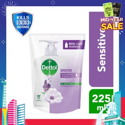 DETTOL Anti-Bacterial Liquid Hand Wash Refill Sensitive (Kills 99.9% Germs) 225ml