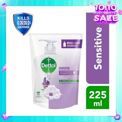 DETTOL Anti-Bacterial Liquid Hand Wash Refill Sensitive (Kills 99.9% Germs) 225ml