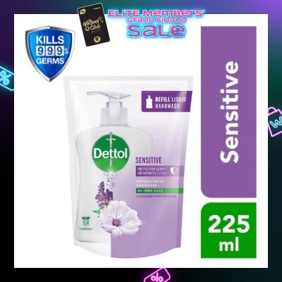 DETTOL Anti-Bacterial Liquid Hand Wash Refill Sensitive (Kills 99.9% Germs) 225ml