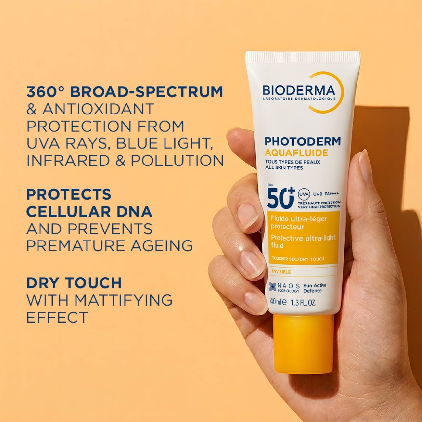 Photoderm MAX Aquafluid SPF50+ Suncare for Face (Sensitive Skin) 40ml (Expiry: Jun`2027) image