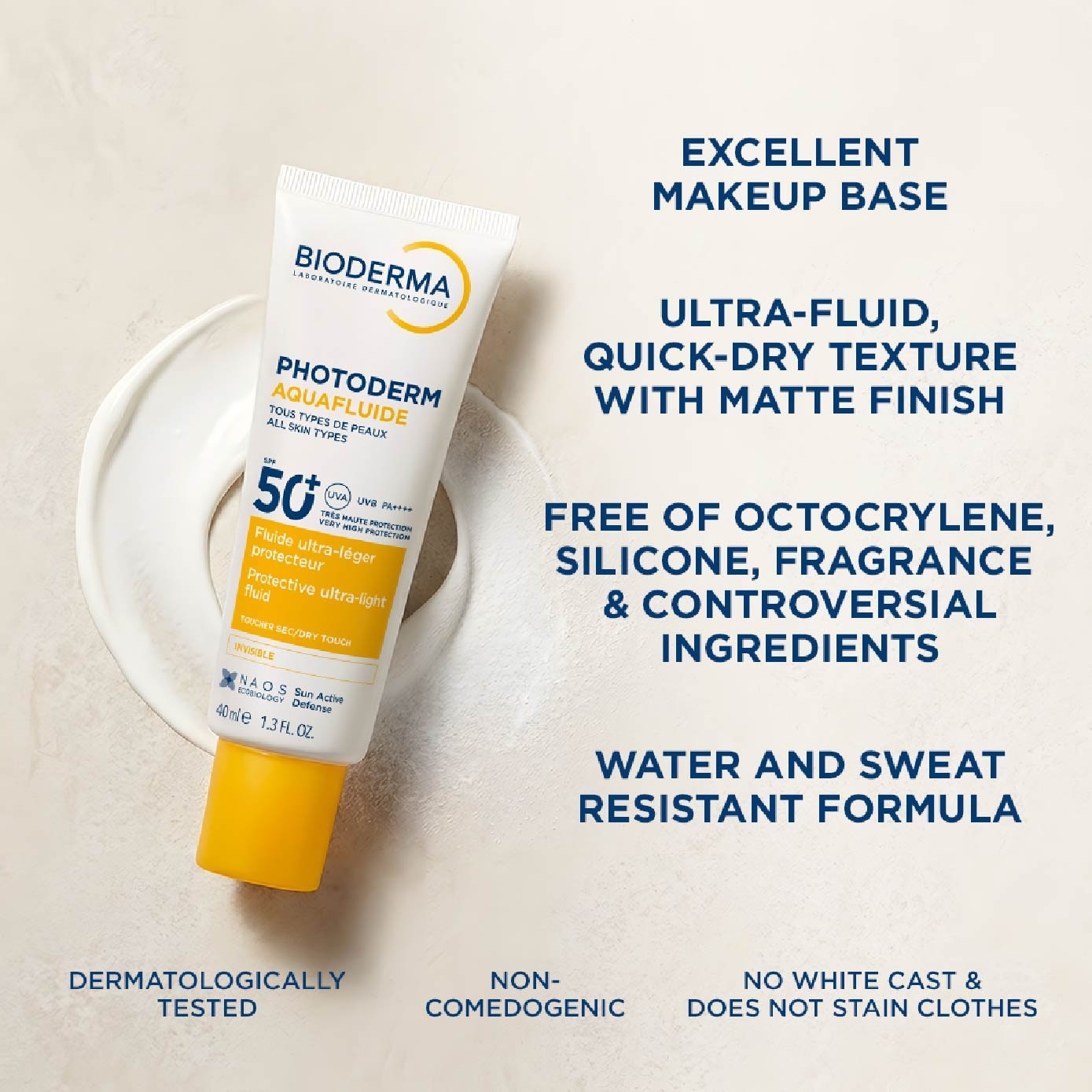 Photoderm MAX Aquafluid SPF50+ Suncare for Face (Sensitive Skin) 40ml (Expiry: Jun`2027) image