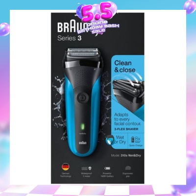 BRAUN - Series 3 310s Rechargeable Wet & Dry Electric Shaver 1 Piece