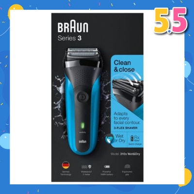 BRAUN Series 3 310s Rechargeable Wet & Dry Electric Shaver 1 Piece