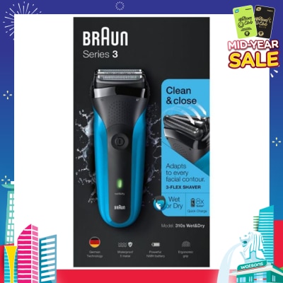 BRAUN Series 3 310s Rechargeable Wet & Dry Electric Shaver 1 Piece
