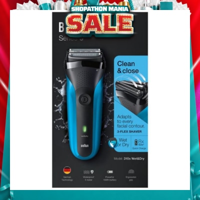 BRAUN - Series 3 310s Rechargeable Wet & Dry Electric Shaver 1 Piece