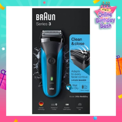 BRAUN Series 3 310s Rechargeable Wet & Dry Electric Shaver 1 Piece