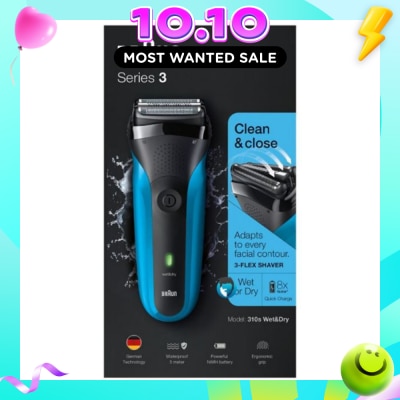 BRAUN Series 3 310s Rechargeable Wet & Dry Electric Shaver 1 Piece image
