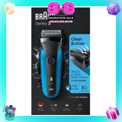 BRAUN - Series 3 310s Rechargeable Wet & Dry Electric Shaver 1 Piece