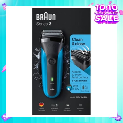 BRAUN Series 3 310s Rechargeable Wet & Dry Electric Shaver 1 Piece