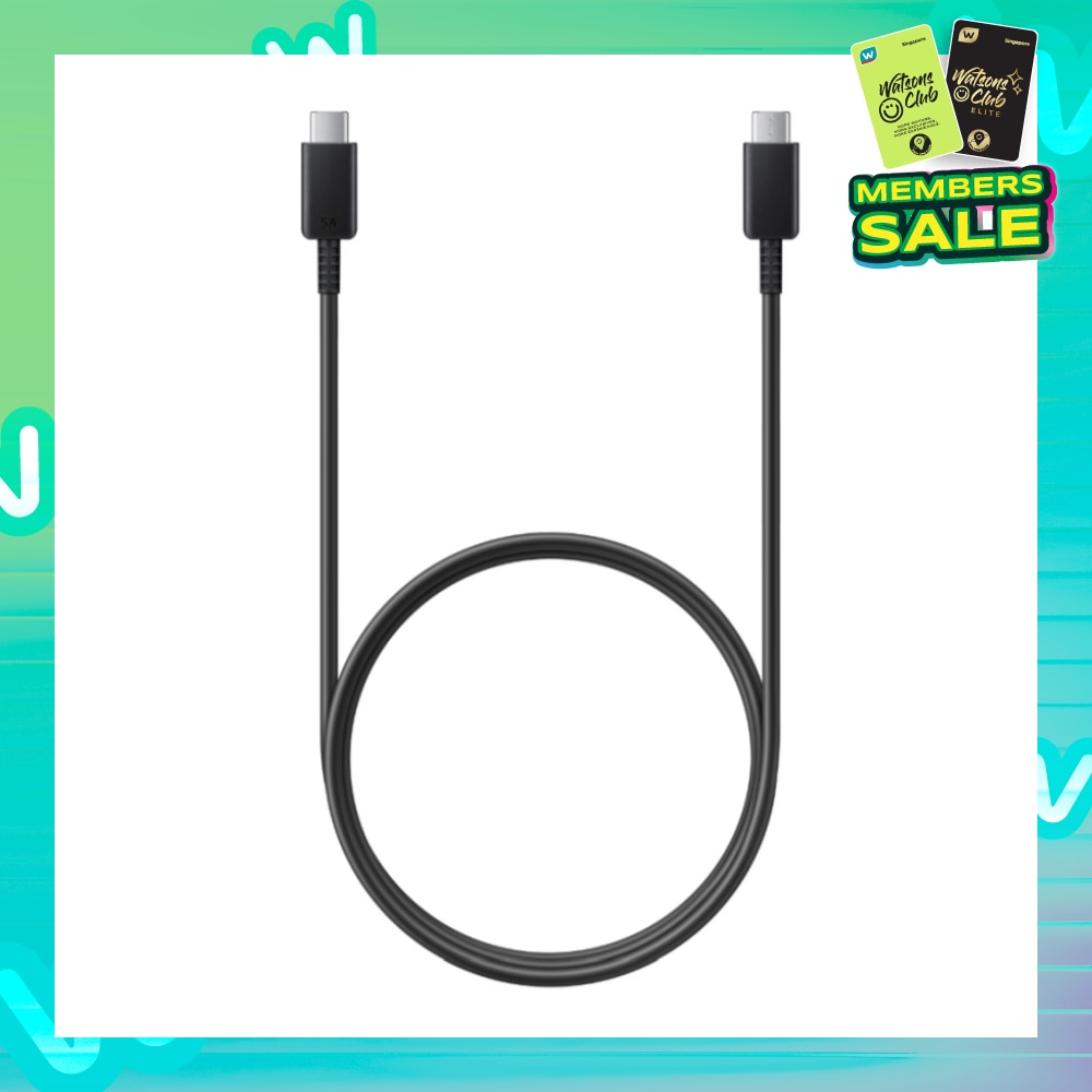 5A USB Type-C To Type-C Cable 1m Black 1s