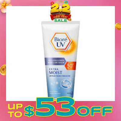 BIORE UV Anti-Pollution Body Care Serum SPF50+ PA+++ Extra Moist 150ml