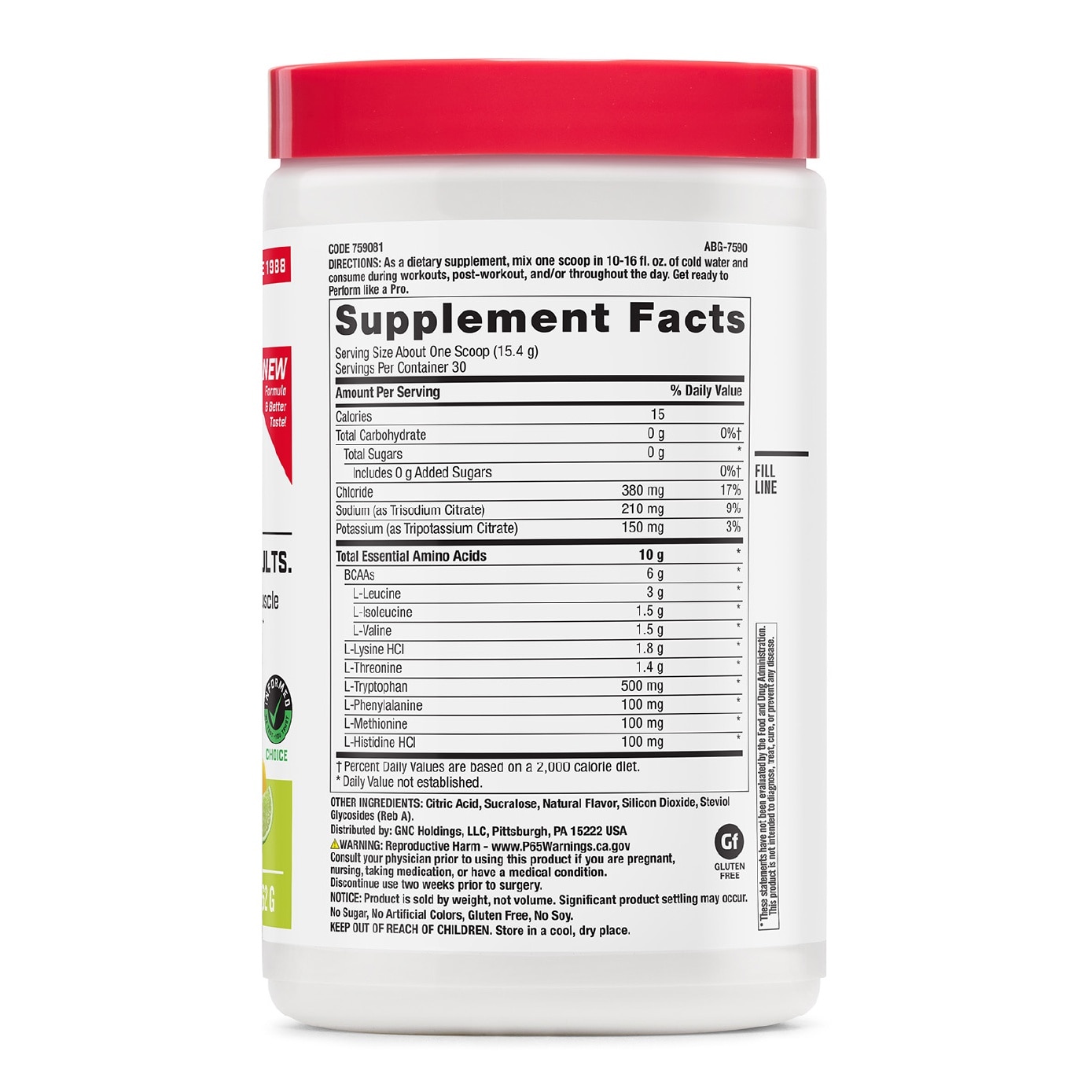 Pro Performance® Essential Amino Complete Lemon Lime 462g (30 Servings) image