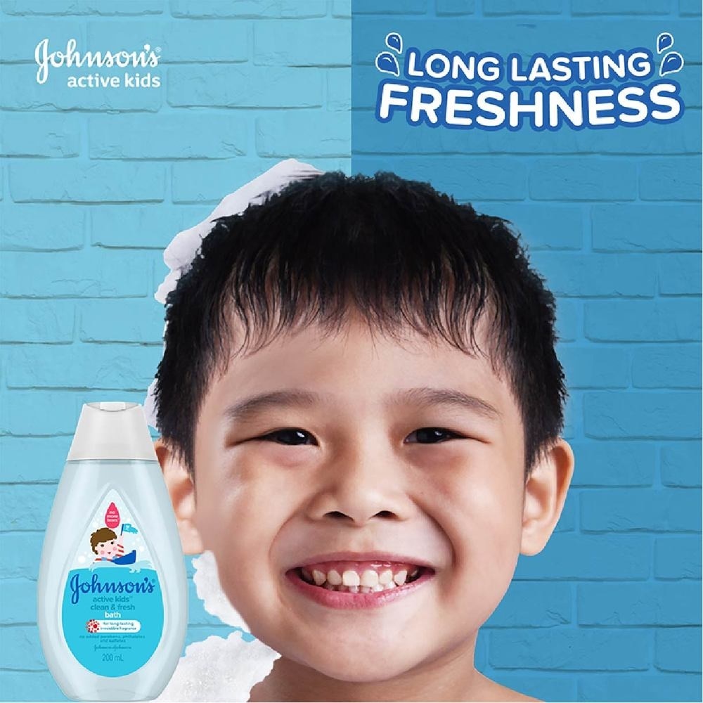 Johnson's Active Kids Clean & Fresh Bath 200ml (With Green Tea Extracts)