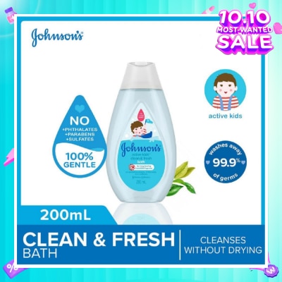 JOHNSON'S Baby Johnson's Active Kids Clean & Fresh Bath 200ml (With Green Tea Extracts)