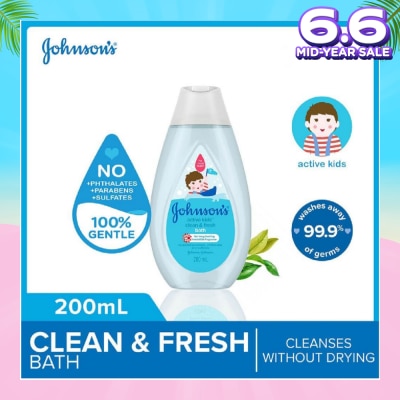 JOHNSON'S Baby Johnson's Active Kids Clean & Fresh Bath 200ml (With Green Tea Extracts)