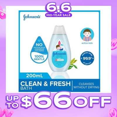 JOHNSON'S Baby - Johnson's Active Kids Clean & Fresh Bath 200ml (With Green Tea Extracts)