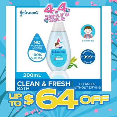 JOHNSON'S Baby - Johnson's Active Kids Clean & Fresh Bath 200ml (With Green Tea Extracts)