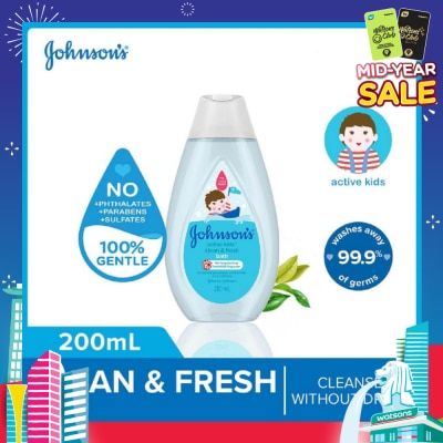 JOHNSON'S Baby Johnson's Active Kids Clean & Fresh Bath 200ml (With Green Tea Extracts)