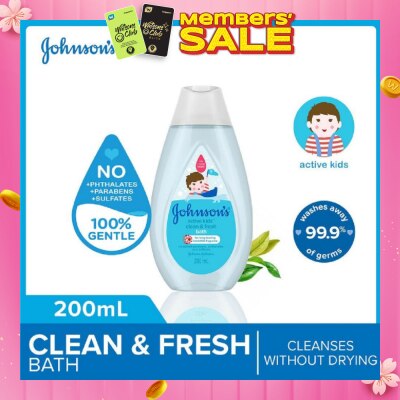 JOHNSON'S Baby Johnson's Active Kids Clean & Fresh Bath 200ml (With Green Tea Extracts)