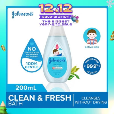 JOHNSON'S Baby Johnson's Active Kids Clean & Fresh Bath 200ml (With Green Tea Extracts)