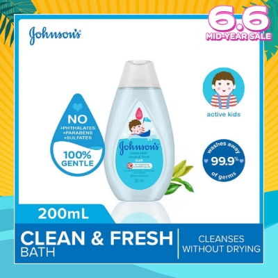 JOHNSON'S Baby Johnson's Active Kids Clean & Fresh Bath 200ml (With Green Tea Extracts)