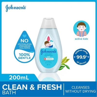 JOHNSON'S BABY Johnson's Active Kids Clean & Fresh Bath 200ml (With Green Tea Extracts)