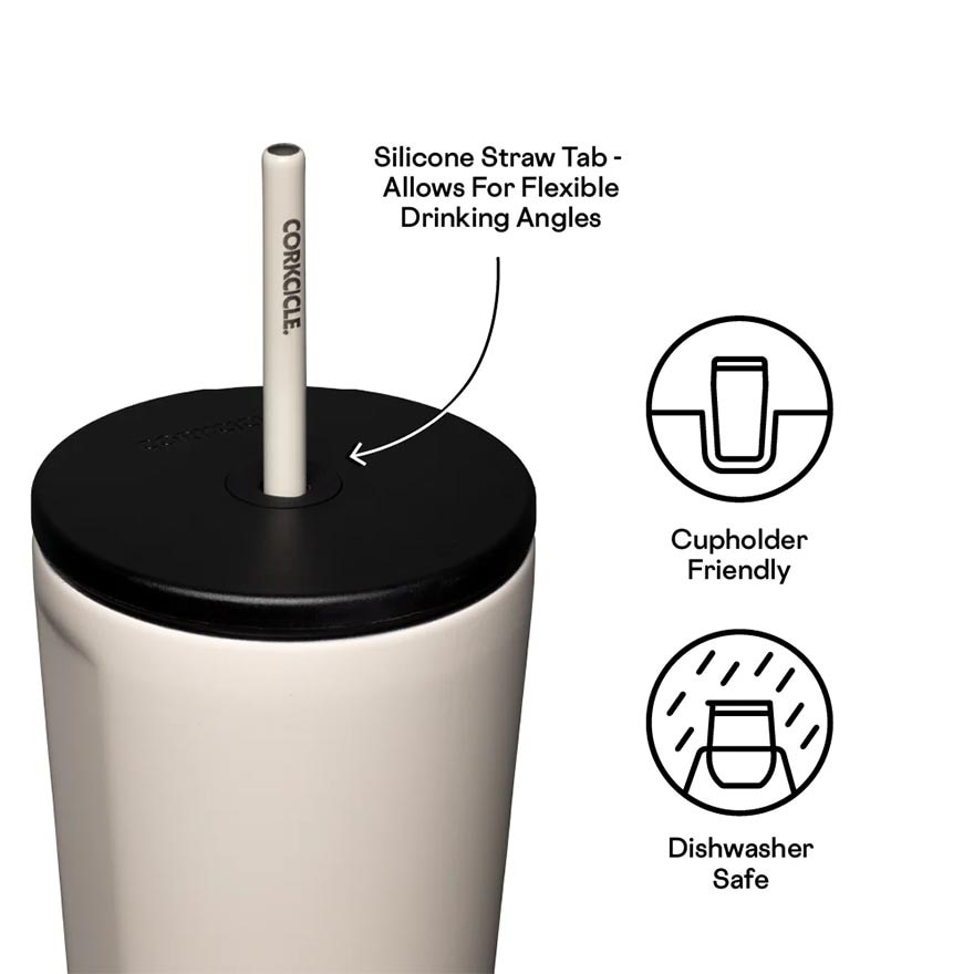 Cold Cup Insulated Tumbler With Straw (Latte) 700ml