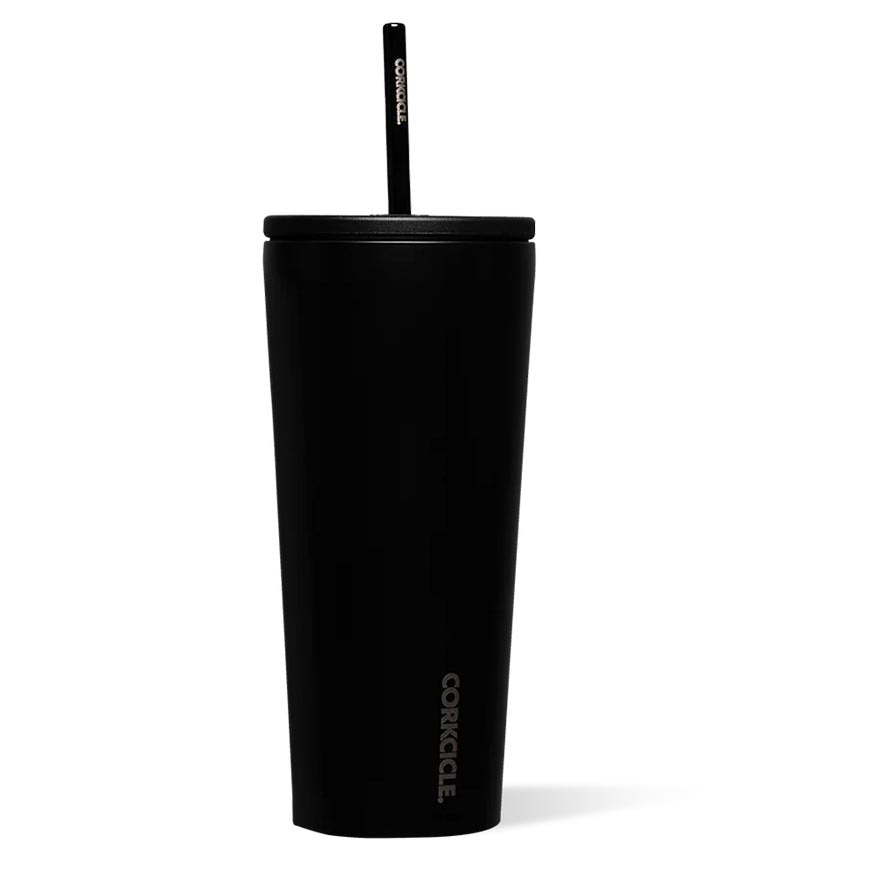 Cold Cup Insulated Tumbler With Straw (Matte Black) 700ml