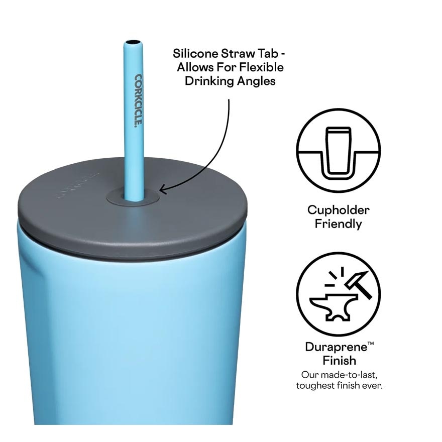 Cold Cup Insulated Tumbler With Straw (Santorini) 700ml