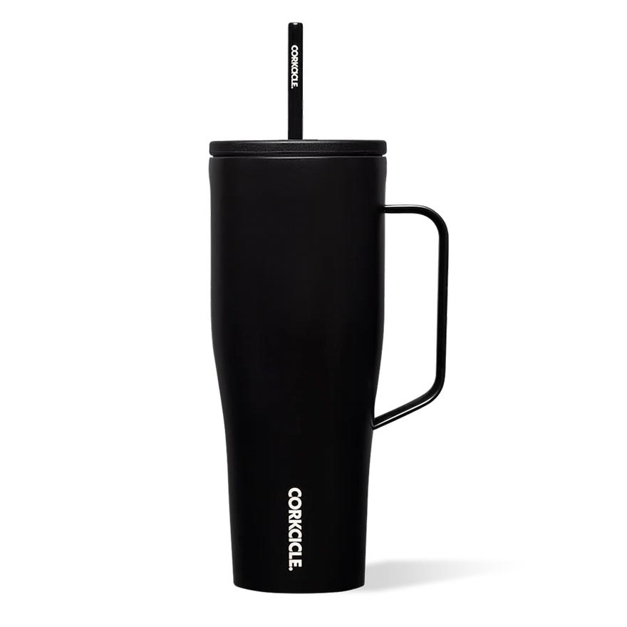 Cold Cup XL Insulated Tumbler With Handle & Straw (Matte Black) 880ml