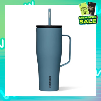 CORKCICLE Cold Cup XL Insulated Tumbler With Handle & Straw (Storm) 880ml