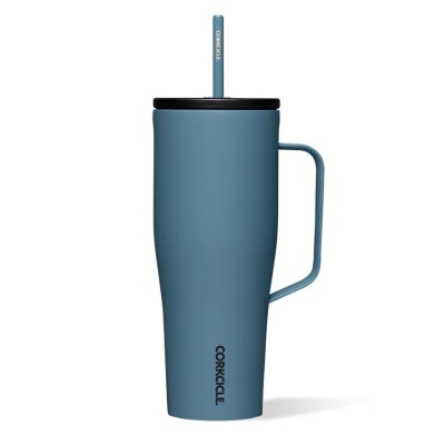 CORKCICLE Cold Cup XL Insulated Tumbler With Handle & Straw (Storm) 880ml