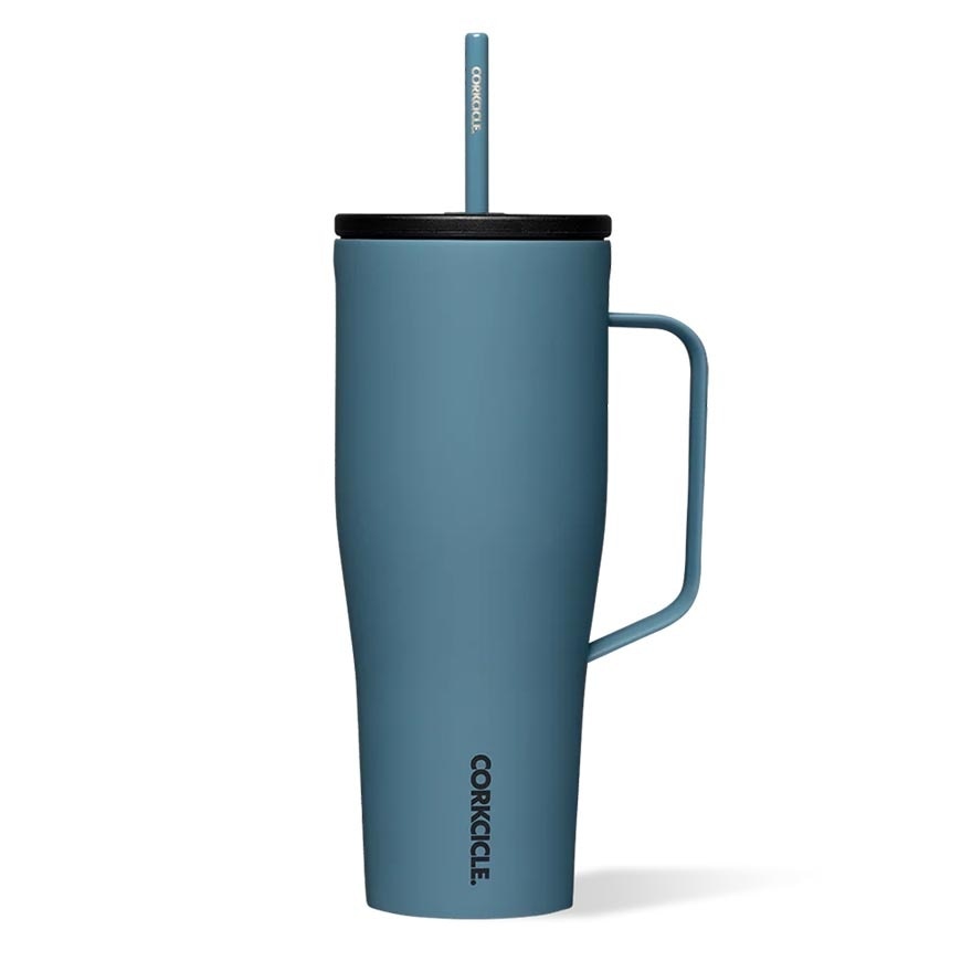 Cold Cup XL Insulated Tumbler With Handle & Straw (Storm) 880ml