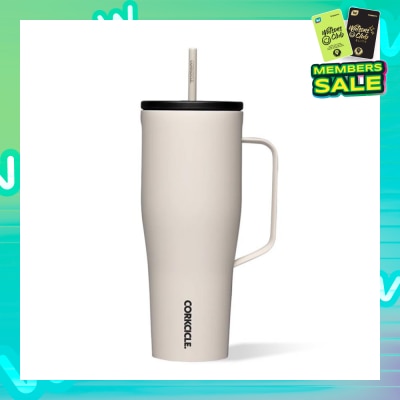 CORKCICLE Cold Cup XL Insulated Tumbler With Handle & Straw (Latte) 880ml