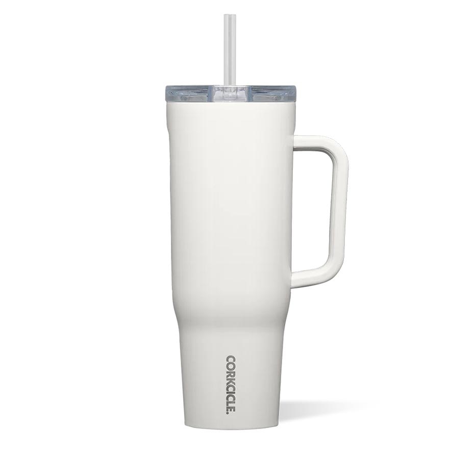 Cruiser Insulated Tumbler With Handle & Straw (Oat Milk) 1.2L