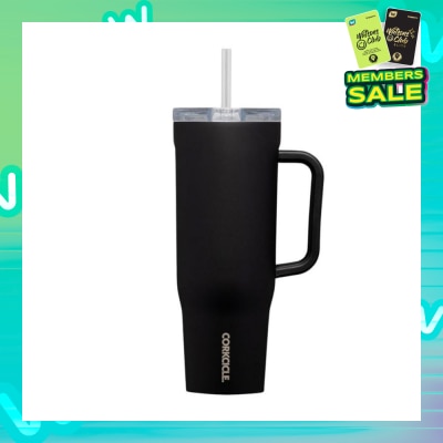 CORKCICLE Cruiser Insulated Tumbler With Handle & Straw (Matte Black) 1.2L