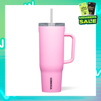 CORKCICLE Cruiser Insulated Tumbler With Handle & Straw (Sun-Soaked Pink) 1.2L
