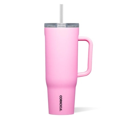CORKCICLE Cruiser Insulated Tumbler With Handle & Straw (Sun-Soaked Pink) 1.2L