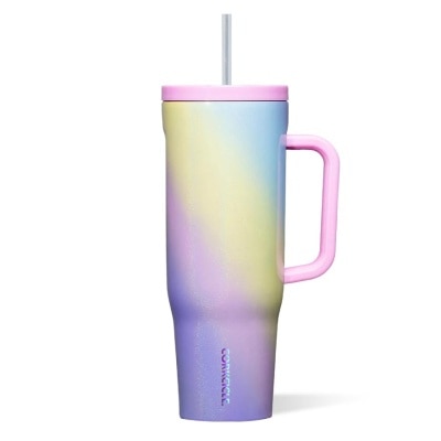 CORKCICLE Cruiser Insulated Tumbler With Handle & Straw (Rainbow Unicorn) 1.2L