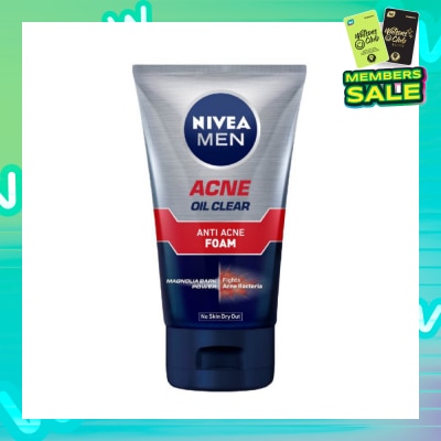 NIVEA Men Total Anti Acne Oil Control Foam 100g (Expiry: Oct`2025)